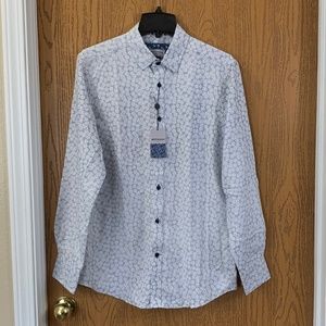 Berto Romani Slim Fit Long Sleeve Dress Shirt - L